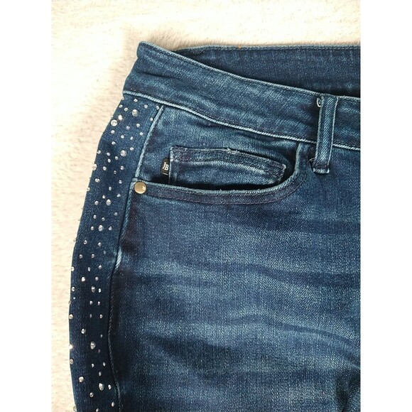Judy Blue Rhinestone Side Panels Flare Jeans Women's 18W high waist stretch - Picture 9 of 14